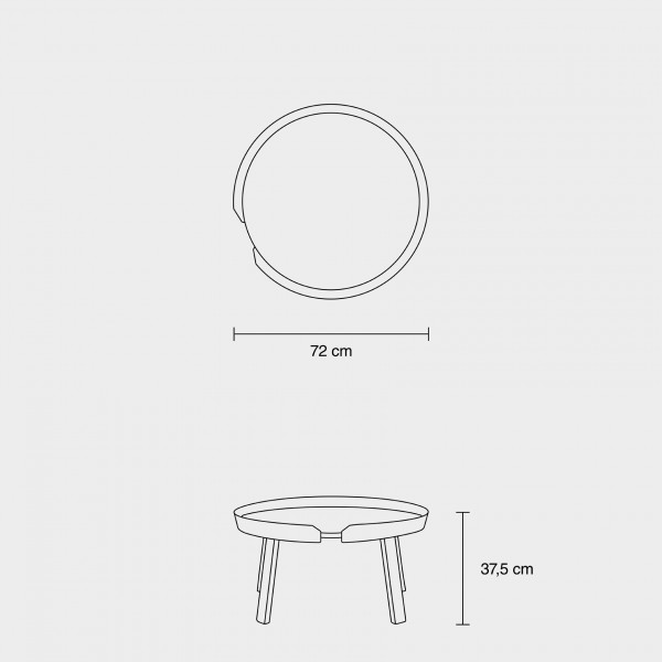 Kjøp Muuto - Around Table Large - Stained Dark Brown fra Muuto | Gratis ...